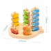 Wooden Magnetic Fishing Toy Montessori Stacking Game and Beaded Sorter Set